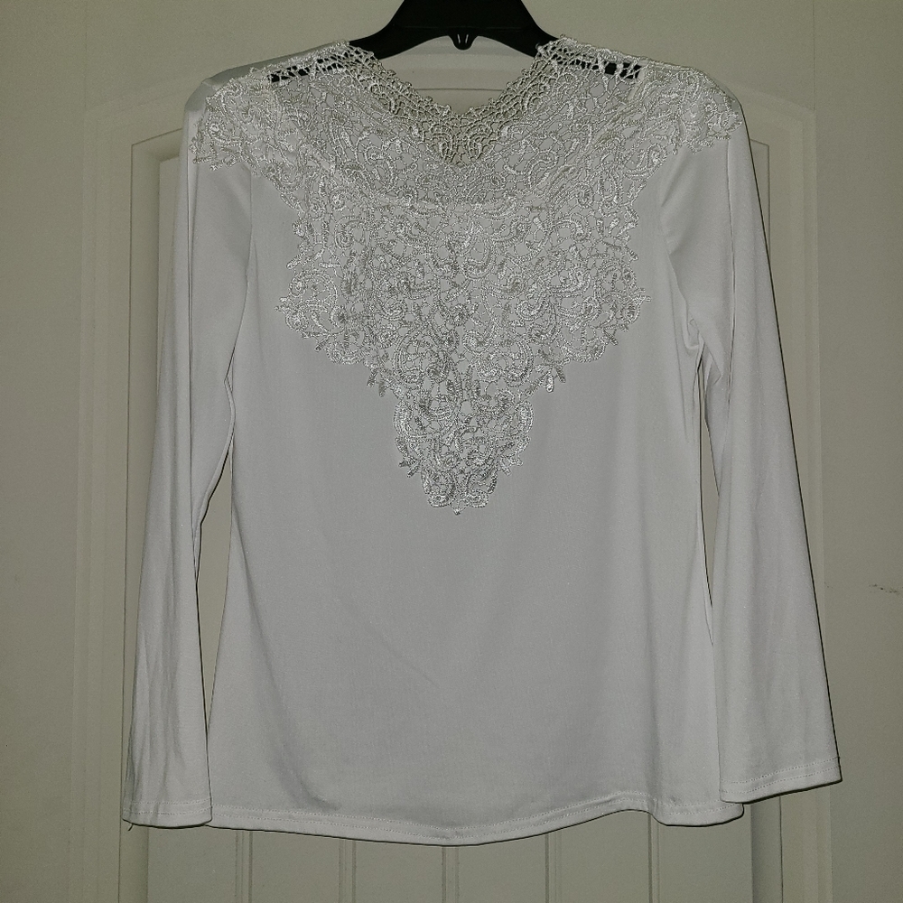 Lace trim top